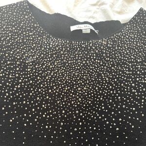 Vila Milano Black Sweater with Crystal decorated neckline! Size M